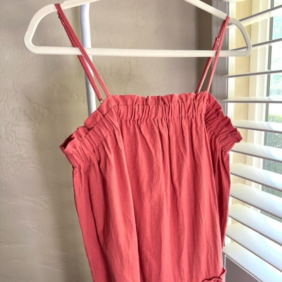 NWOT: Sleeveless Maxi Dress Size Medium in Coral / Burnt Orange - Picture 4 of 5